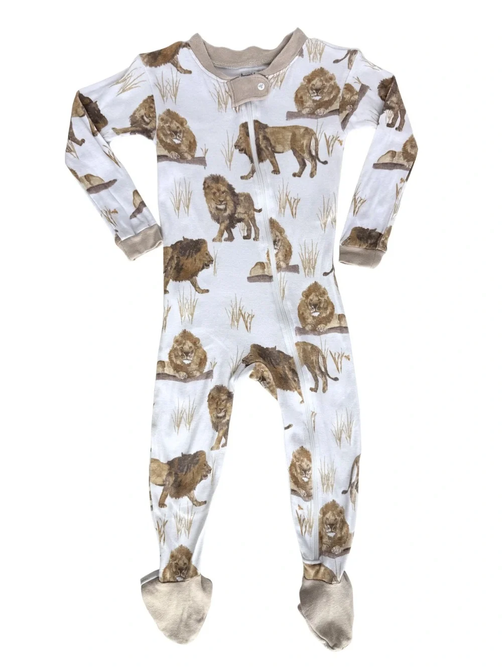 Burt’s Bees Baby 24M Organic Cotton Lion Safari Footed Zip Pajamas Sleeper
